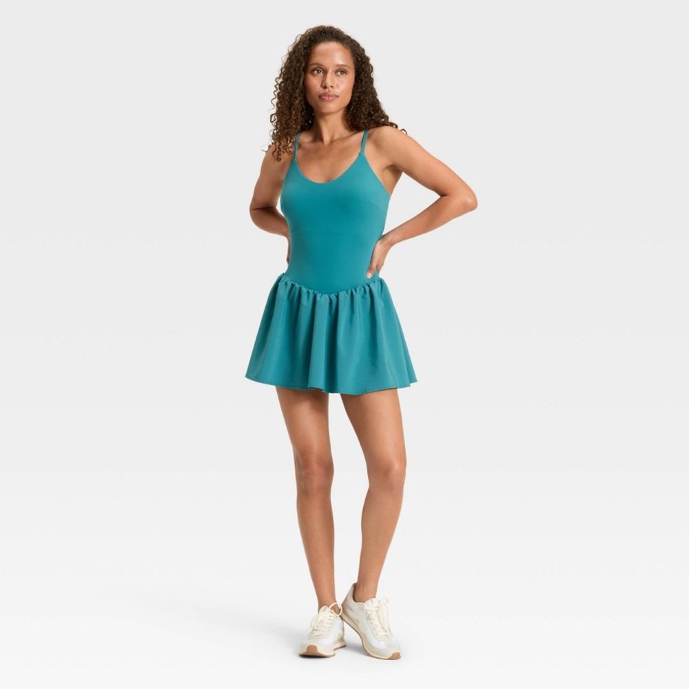Women's Joy Lab Drop Waist Active Dress Size Medium in Colonial Blue New